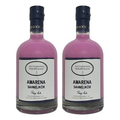 ALTE GUTSBRENNEREI PHILIPP KOCH Amarena Sahnelikör 2 Flaschen à 500ml 15% vol.