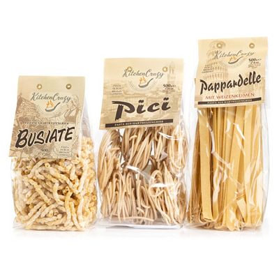 KITCHENCRAZY Regionale Raritäten 3 Sorten Pasta aus Italien Inhalt 1.500g