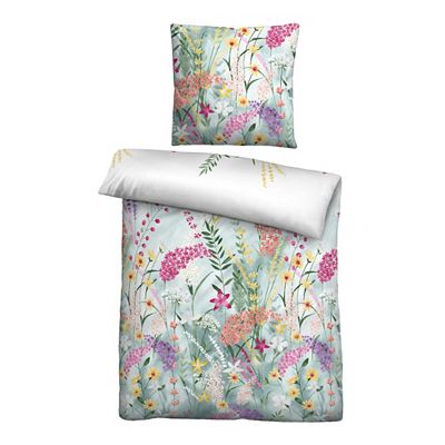 biberna® Bettwäsche Sommerwiese Baumwoll Seersucker Einzelbett, 2tlg.