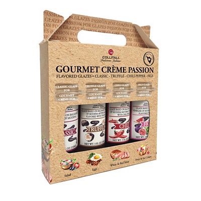 COLLÍTALI® Gourmet Creme Set 4 Sorten auf Basis von Balsamessig aus Modena, Inhalt 600ml
