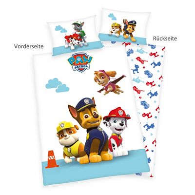 PAW PATROL™ Wendebettwäsche Baumwoll Renforcé Einzelbett, 2tlg.