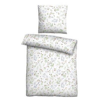 Thumbnail - Castell® Bettwäsche allover Blumen Baumwoll Renforcé Einzelbett, 2tlg.