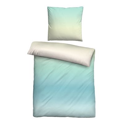 Thumbnail - biberna® Bettwäsche Farbverlauf Baumwoll Seersucker Einzelbett, 2tlg.