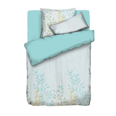 JERYMOOD extra soft Wendebettwäsche Blätterranken Mikrofaser Jersey Einzelbett, 4tlg.