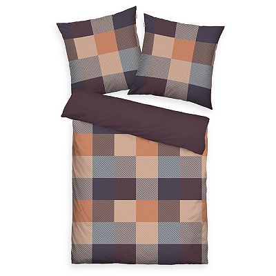 TOM TAILOR Wendebettwäsche Karo-Design Baumwoll Flanell Einzelbett