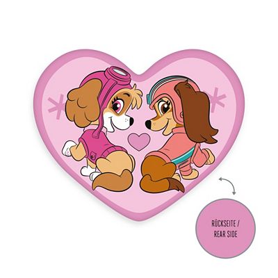 PAW PATROL™ Herz-Konturenkissen Sky & Liberty waschbar ca. 30x36cm