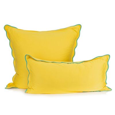 JERYMOOD extra soft 2 Kissenbezüge verspielter Stehsaum Mikrofaser Jersey ca. 40x80cm & 80x80cm