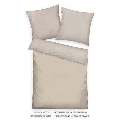 TOM TAILOR Wendebettwäsche uni Stehsaum Baumwoll Satin Einzelbett