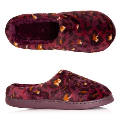 MONT CHALET Damen-Hausschuh bedruckt Mikrofaser Chinchilla weich gepolstert