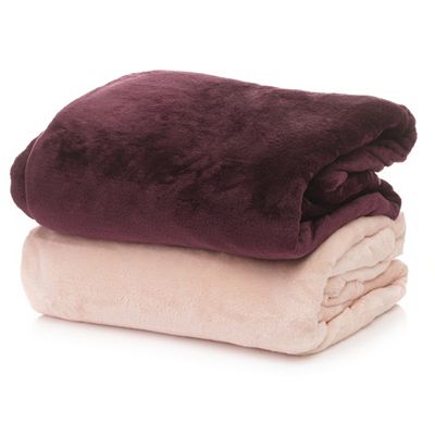 MONT CHALET 2 Heimdecken 2-farbig, uni Mikrofaser Chinchilla ca. 150x200cm