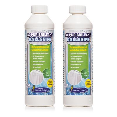 AQUA CLEAN PUR Brillant Gallseife für alle waschbaren Textilien geeignet 2x 500ml