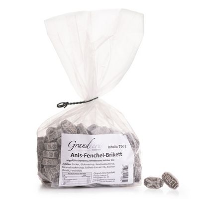 Thumbnail - GRAND-CRU KONFEKT Anis-Fenchel Brikett ungefülte Bonbons mit Lakritznote Inhalt 750g