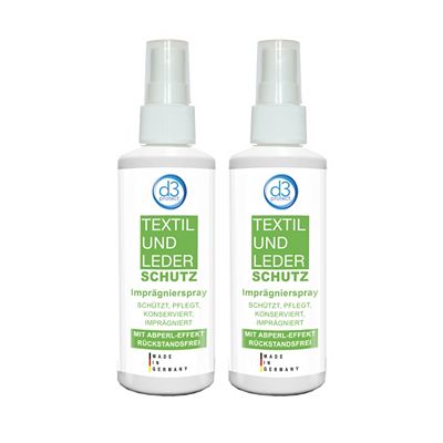 d3 protect® Textil- & Lederschutz Imprägnierspray mit Abperleffekt 2x 250ml