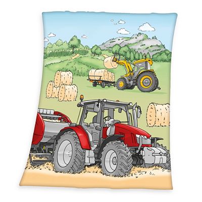 Young Collection Decke Traktor Fleece ca. 130x160cm