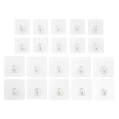 Thumbnail - S-FIXX® Ultra Hooks transparente Haken S 2 Größen, 20 Stück Kleben statt Bohren universell einsetzbar