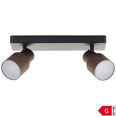 BRILLIANT LED Deckenleuchte Cadiz 2-flammig schwenkbare Köpfe