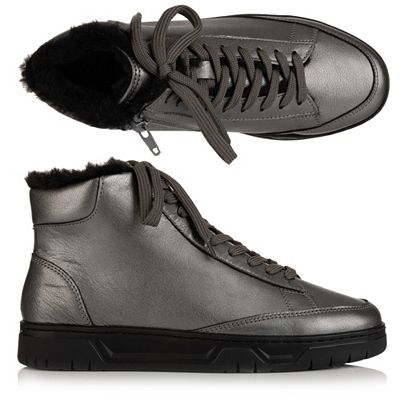 B-Ware VITAFORM Damen-Hightopsneaker Nappaleder Reißverschluss