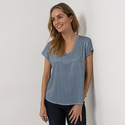 Thumbnail - B-Ware KIM & CO. Shirt Brazil Knit Jersey V-Ausschnitt