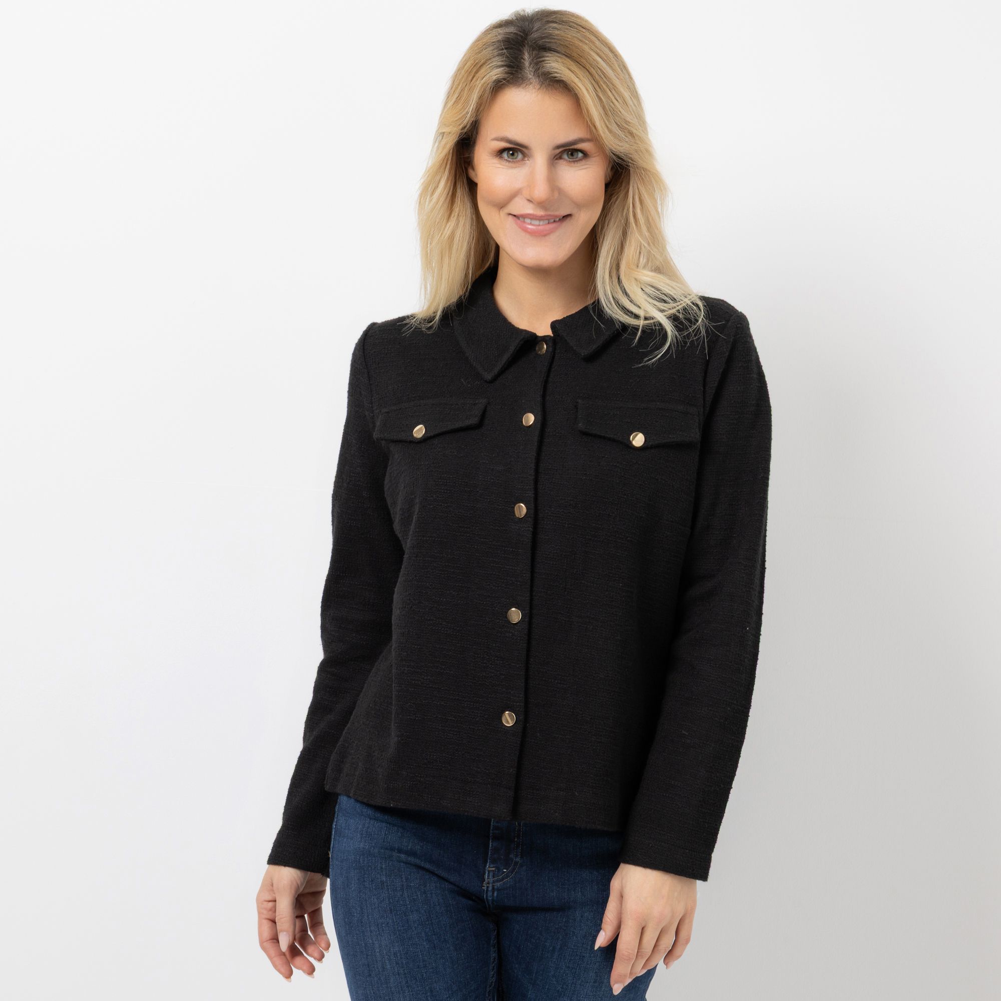 B-Ware VIA MILANO Blazer, 1/1-Arm Knopfleiste Reverskragen