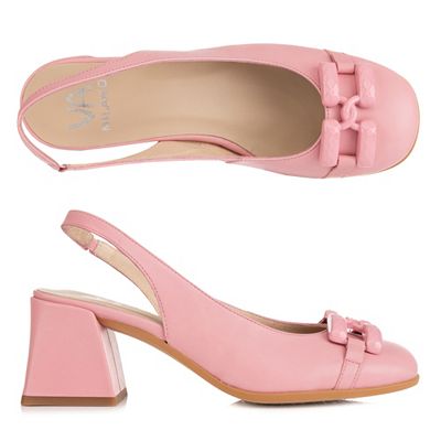 Thumbnail - B-Ware VIA MILANO Damen-Sandalette echt Leder Schmuckdetail