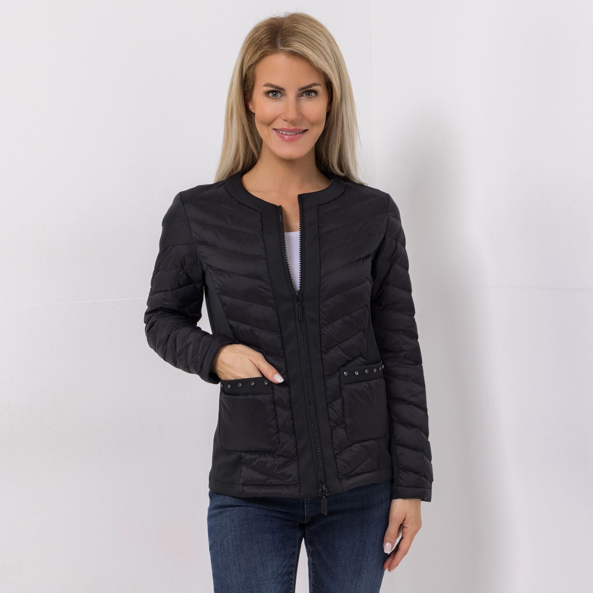 B-Ware DINE 'N' DANCE Steppjacke 2-Wege-Zipper Schmucksteine