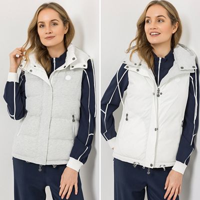 B-Ware STRANDFEIN Wendeweste Stehkragen Materialmix