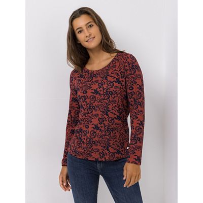 B-Ware EVA LUTZ Shirt Rundhalsausschnitt mit ECOVERO