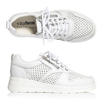 Thumbnail - B-Ware VITAFORM Damen-Sneaker Softnappa perforiert seitl. Reißverschluss