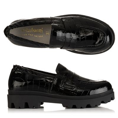 Thumbnail - B-Ware VITAFORM Damen-Slipper Lackstretch Krokoprägung