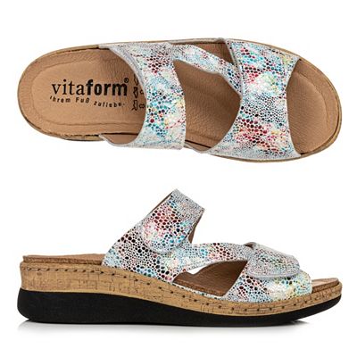 B-Ware VITAFORM Damen-Pantolette Nappaleder Fantasiedruck