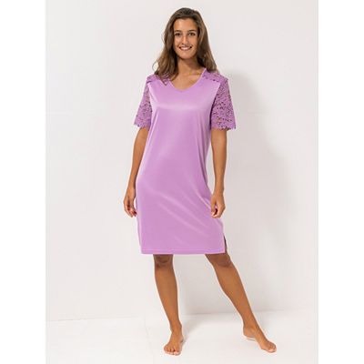 B-Ware LITTLE ROSE Nachthemd, 1/2-Arm Mikrofaser V-Ausschnitt