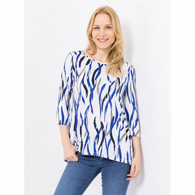 B-Ware KIM & CO. Shirt, 3/4-Arm Brazil Knit Jersey Rundhalsausschnitt