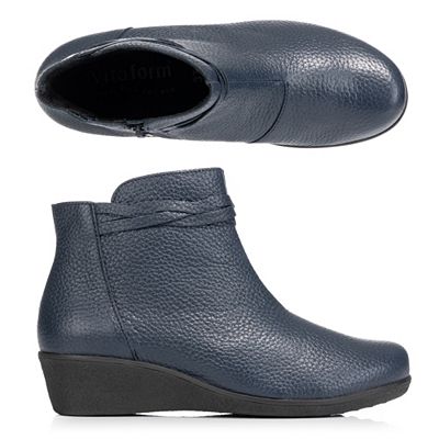 B-Ware VITAFORM Damen-Stiefelette Hirschleder Flechtriemen