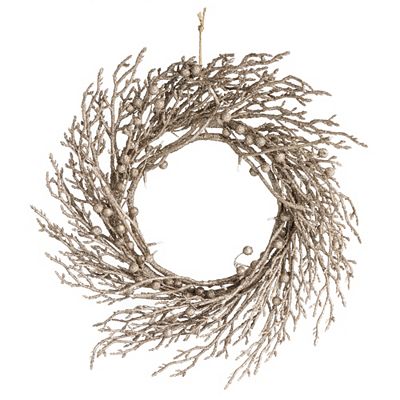 B-Ware LUMIDA Xmas LED-Dekokranz Glitter-Optik 5h-Timerfunktion