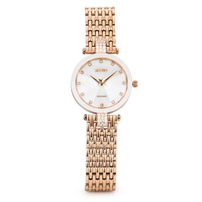 B-Ware JOWISSA Damenuhr Facet Strass Metallband