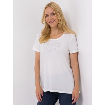 B-Ware KIM & CO. Shirt, 1/2-Arm Brazil Knit Jersey Strass-Applikation