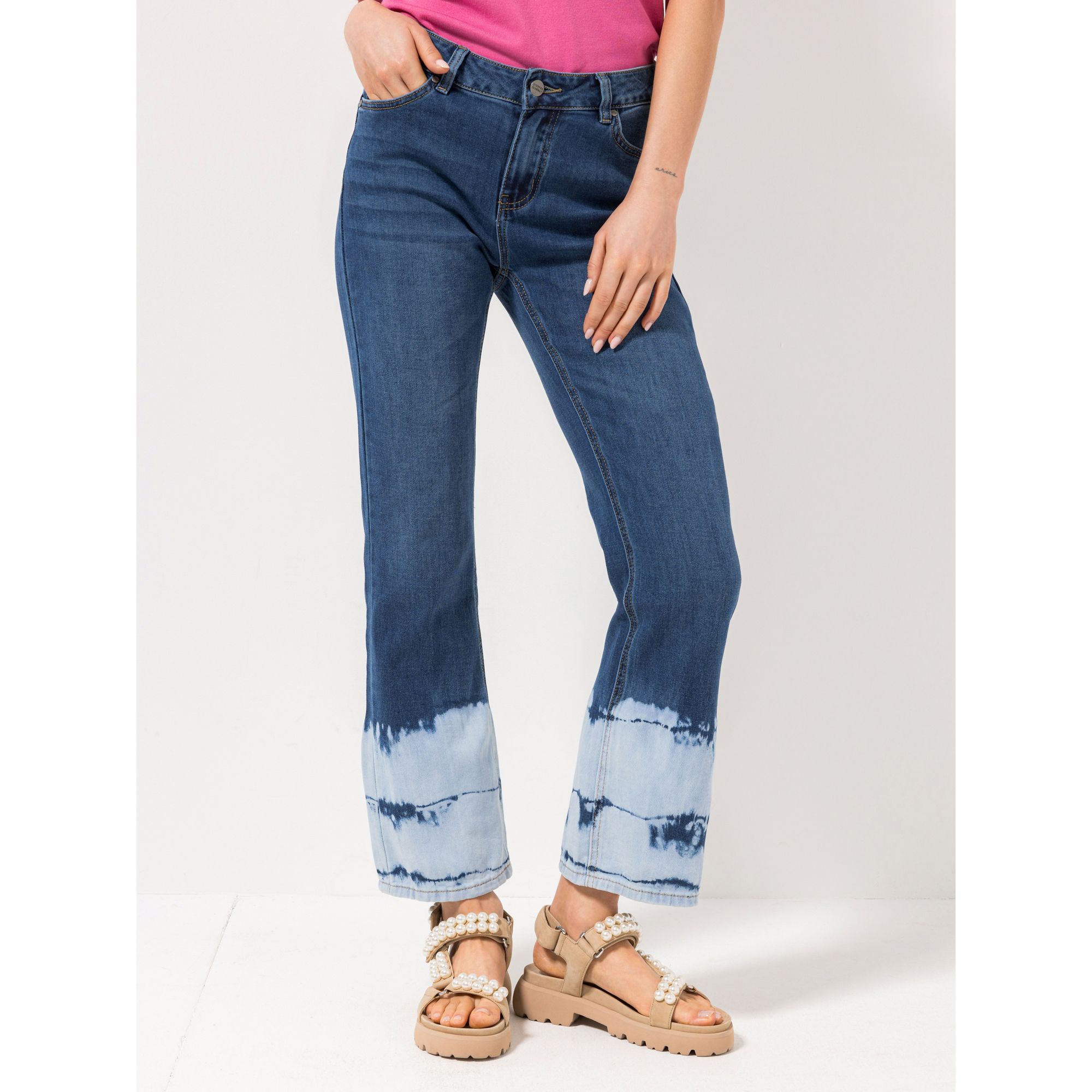 B-Ware STEFFEN SCHRAUT Jeans, knöchellang 5-Pocket- Style Batik-Optik