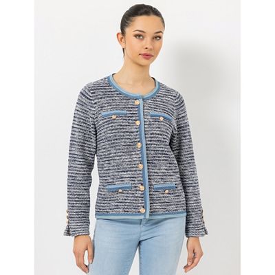 B-Ware STEFFEN SCHRAUT Strickblazer Bouclé-Optik Schmuckknöpfe