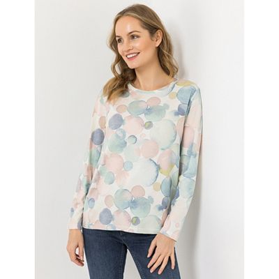 Thumbnail - B-Ware DINE 'N' DANCE Pullover, 1/1-Arm Rundhalsausschnitt Seitenschlitze