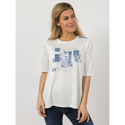 B-Ware DINE 'N' DANCE Shirt, langer 1/2-Arm Plissée-Rücken platzierter Druck