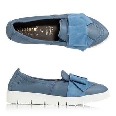 B-Ware VITAFORM Damen-Slipper Hirschleder Zierschleife