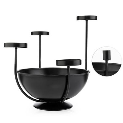 B-Ware ABELLA Xmas Metall-Dekoschale inkl. 4 Kerzenhalter variablel gestaltbar