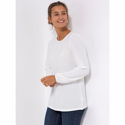 B-Ware KIM & CO. Shirt, Langarm Brazil Knit Jersey Blusenärmel