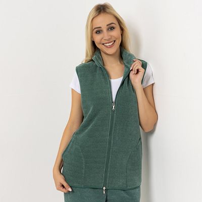 B-Ware MONT CHALET Damen-Weste wendbar Mikrofaser Edelplüsch