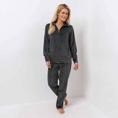 B-Ware NACHTIGALL Damen-Hausanzug uni Baumwoll Nicky