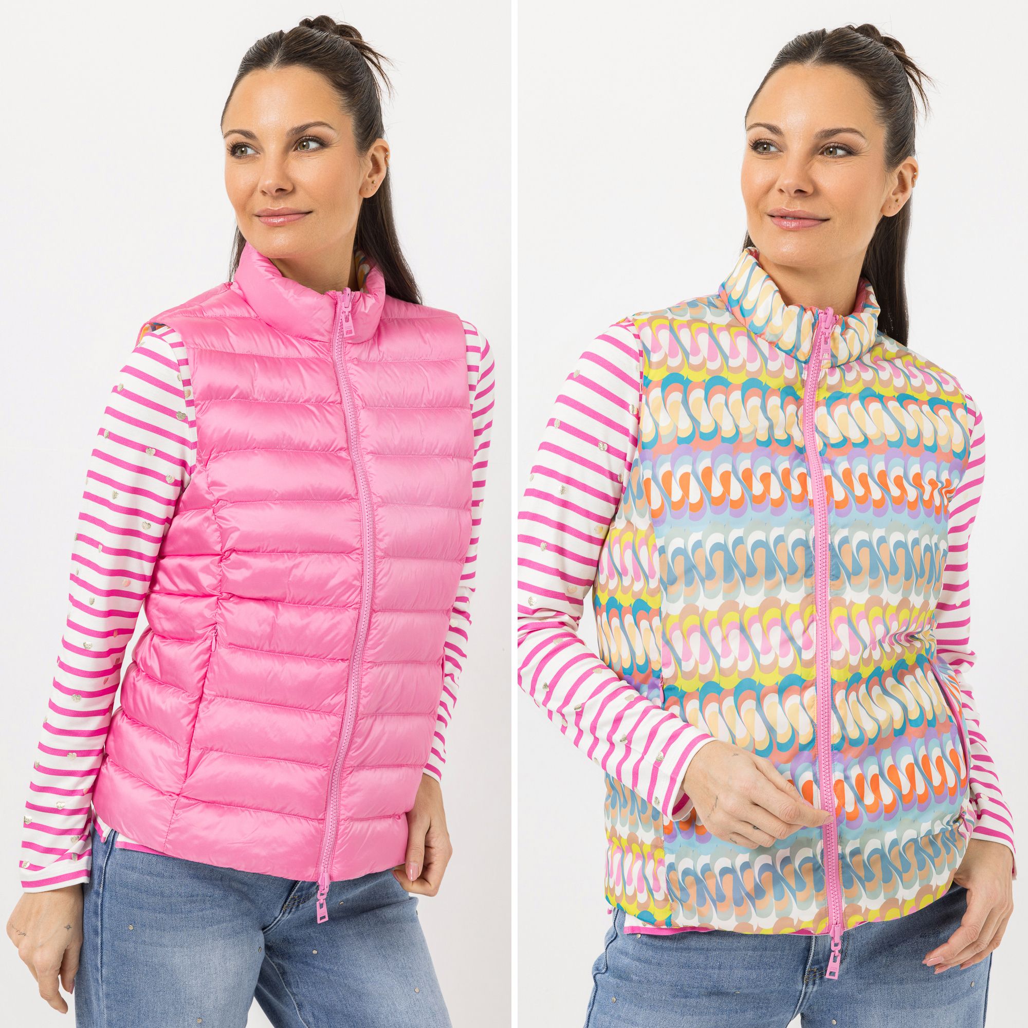 B-Ware STEFFEN SCHRAUT Wendeweste Stehkragen Reißverschlusstaschen