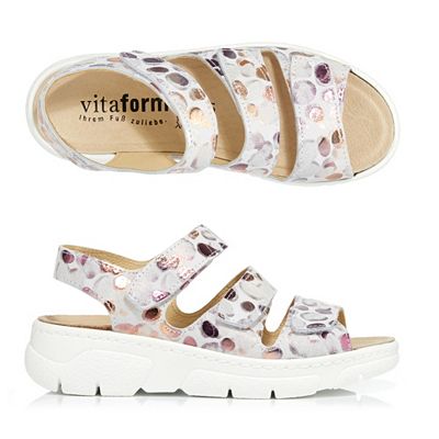 B-Ware VITAFORM Damen-Sandalette Veloursleder Klettriemen