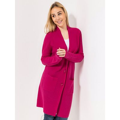 B-Ware EVA LUTZ Strickmantel Knopfleiste V-Ausschnitt