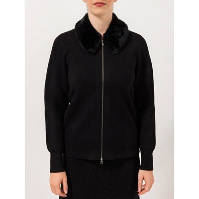 B-Ware STEFFEN SCHRAUT Strickblouson abknöpfbarer Webpelzkragen