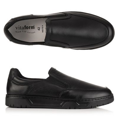 Thumbnail - B-Ware VITAFORM Herren-Slipper Nappaleder Elastikeinsätze
